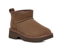 UGG K Classic Ultra Mini New Heights Girls' Fashion Boot, Hickory, 1 Little Kid