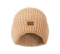 UGG Kid's Chunky Rib Beanie - Cozy Winter Hat with Soft Acrylic-Nylon Blend, Warm and Stylish, Durable Knit Design, Camel, One Size