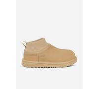 UGG Kids Classic Ultra Stretch Cuff Boots in Beige - Beige - EU 35 UK 2
