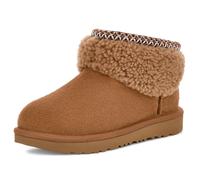 UGG Kids K Classic Ultra Mini Maxi Curly Boot, Chestnut, 5