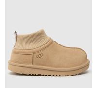 UGG Kids Classic Ultra Stretch Cuff Boots in Beige - Beige - EU 33.5 UK 1 US 2