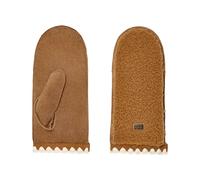 Ugg - Leather and Fleeces Mittens - W Uggfluff Scalloped Mitten Chestnut for Women in Recycled Polyester - Size S\/M - Brown Brown S\/M