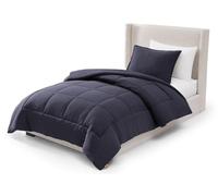 UGG Leonora Comforter Set with 1 Pillow Sham Lightweight Down Alternative Blanket Reversible All Season Washable and Hypoallergenic Bedding Set for College Dorm, Twin/Twin XL, Navy Blue
