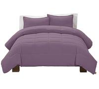 UGG Leonora Comforter Set with 2 Pillow Shams Lightweight Down Alternative Blanket Reversible Cozy Warm All Season Washable and Hypoallergenic Bedding Set, King, Purple Shadow