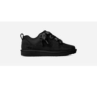 UGG® Lo Lowmel Sneaker for Kids in Black, Size 2, Suede/Textile/Polyester
