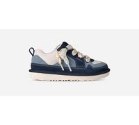 UGG® Lo Lowmel Sneaker for Kids in Deep Ocean/Whale, Size 2, Suede/Textile/Polyester