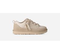 UGG® Lo Lowmel Sneaker for Kids in White, Size 2, Suede/Textile/Polyester