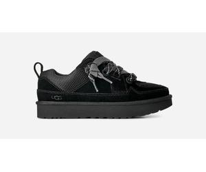 UGG® Lo Lowmel Trainer in Black, Size 6, Suede/Textile/Polyester