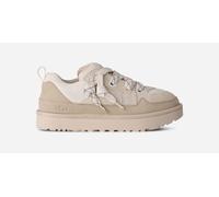 UGG® Lo Lowmel Trainer in White, Size 10, Suede/Polyester
