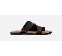 UGG Women's Matira Flat Sandal, Black Leather, 7.5 UK