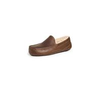 UGG Men's Ascot Wide Slipper, Tan Leather, 7 UK