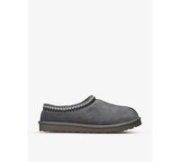 Ugg Mens Grey/dark Tasman Shearling-lined Suede Slippers Eur 43 / 9 Uk Men
