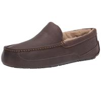 UGG Men's Leather Ascot Slipper, Tan Leather, 9