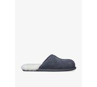 UGG Mens UGG Scuff Brand-Embossed Suede and Shearling Slippers Grey/Dark Eur 42 / 8 UK Men