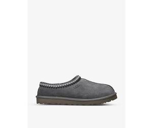 UGG Mens UGG Tasman Shearling-Lined Suede Slippers Grey/Dark Eur 43 / 9 UK Men