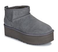 UGG® Classic Ultra Mini Platform Boot for Women in Grey, Size 8, Suede/Polyester/Wool