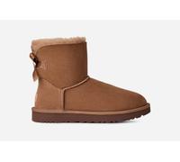 UGG® Mini Bailey Bow II Boot for Women in Rocky Oak, Size 9, Shearling/Polyester/Leather