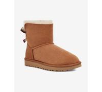 Ugg Mini Bailey Bow II Suede Women's Ankle Boots - Chestnut - Size:UK 5