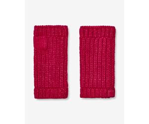 UGG Mitten Ribbed Gloves Pure Red Women