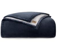 UGG Ariana Twin/Twin XL Blanket Fleece Fluffy Reversible Soft Fuzzy Bedding Plush Warm Oversized Bed Blanket Washable Bedroom Decor for Dorm Room Essential, 60-inch x 90-inch, Navy Blue