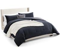 UGG Remina Comforter Set 5 Piece Bed in a Bag with Throw Blanket, Decorative Pillow, Shams, and Reversible Comforter Hypoallergenic Washable Luxury Plush Warm Plush Fluffy Bedding Set, King, Navy Blue