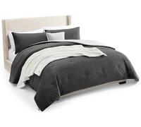 UGG Remina Comforter Set 5 Piece Bed in a Bag with Throw Blanket, Decorative Pillow, Shams, and Reversible Comforter Hypoallergenic Washable Luxury Plush Warm Fluffy Bedding Set, King, Charcoal Grey