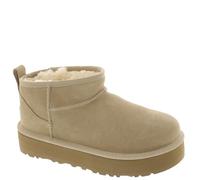 UGG® Classic Ultra Mini Platform for Kids in Tan, Size 3, Suede/Polyester/Wool