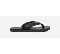 UGG® Seaside II Flip Flop for Men in Black, Size 6, Leather/Suede/Polyester