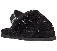 UGG T Fluff Yeah Metallic Sparkle Girls Flip Flop, black / black, 7 Toddler