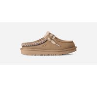 UGG® Tasman Mule in Tan, Size 1, Suede/Polyester/Cotton