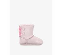 UGG UGG Baby Bailey Bow-Embellished Suede and Shearling Boots Pink Eur 18 / 2 UK Kids