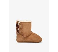 UGG UGG Baby I Baby Bailey Bow Logo-Patch Suede and Shearling Crib Boots Brown Eur 18 / 2 UK Kids