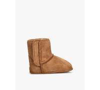 UGG UGG Baby I Baby Classic Logo-Patch Suede and Shearling Crib Boots Brown Eur 16 /4-5 Months