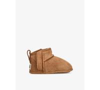 UGG UGG Baby I Baby Classic Ultra Mini Logo-Patch Suede and Shearling Crib Boots Brown Eur 16 /4-5 Months