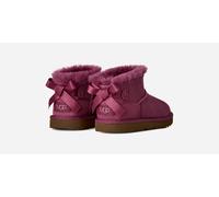 UGG® Ultra Mini Bailey Bow Boot in Dark Winterberry, Size 1, Polyester/Wool