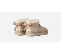 UGG® Ultra Mini Bailey Bow Boot in Tan, Size 2, Polyester/Wool