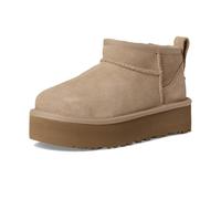 UGG Unisex-Child Classic Ultra Mini Platform Boot, Sand, 3 Little Kid