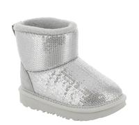 UGG Unisex T Classic Mini Mirror Ball Boot, Silver, 5 UK