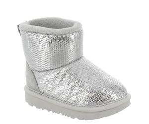 UGG Unisex T Classic Mini Mirror Ball Boot, Silver, 5 UK