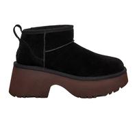 UGG® Classic Ultra Mini New Heights Boot in Black, Size 7, Suede/Polyester/Wool
