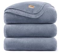 UGG Whitecap King Blanket, Plush Fleece, 110" x 90", Blue