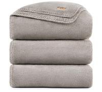 UGG Whitecap King Blanket, Plush Fleece, 110" x 90", Gray