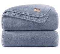 UGG Whitecap Queen Blanket, Plush Fleece, 90" x 90", Blue
