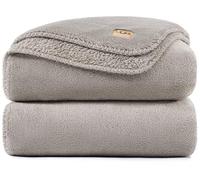 UGG Whitecap Queen Blanket, Plush Fleece, 90" x 90", Gray
