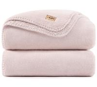 UGG Whitecap Queen Blanket, Plush Fleece, 90" x 90", Pink