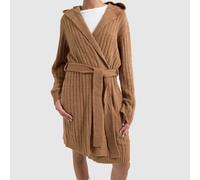 UGG Women's Amari Rib Dressing Gown in Brown, Size: XS XSml