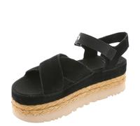 UGG® Aubrey Platform Sandal for Women in Black, Size 8, Suede