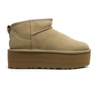 Ugg Womens Boots Classic Ultra Mini Platform Casual Slip-On Ankle Suede