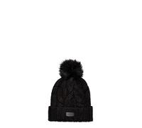 UGG Women's Cable Beanie with Pom, Black, One Size
