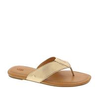 UGG Women's Carey Flip Sandal, Gold Metallic, 3 UK